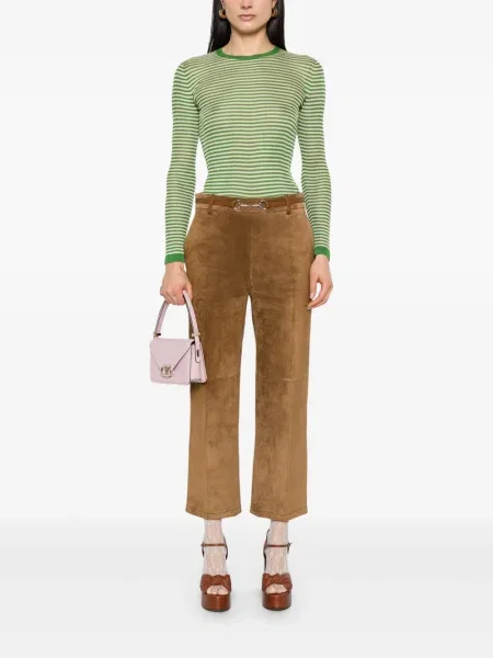Pulover Valentino Garavani cu dungi verde