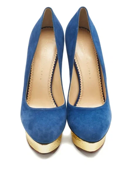 Pantofi cu toc Charlotte Olympia cu platformă albastru