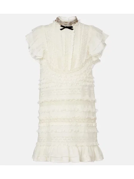 Rochie Valentino de in cu volane alb