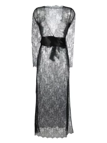 Rochie Maison Close cu model floral din dantelă negru