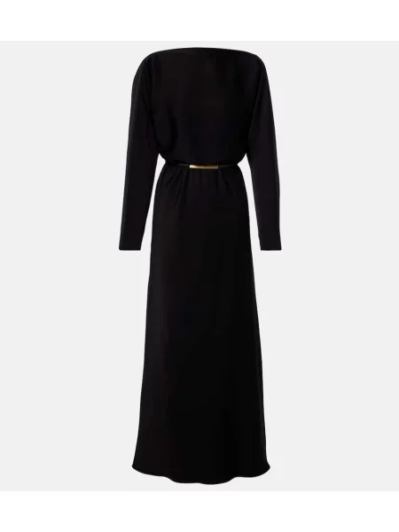 Rochie Max Mara din satin drapată negru