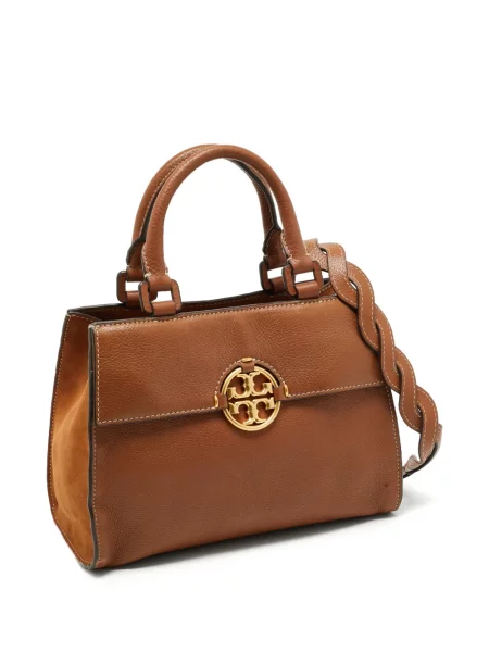 Geantă shopper Tory Burch din piele maro
