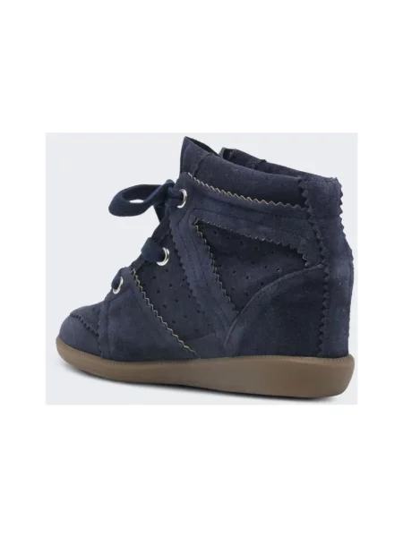 Sneakersy Isabel Marant skórzane niebieskie