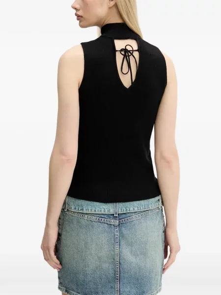 Top Karl Lagerfeld Jeans cu autograf negru