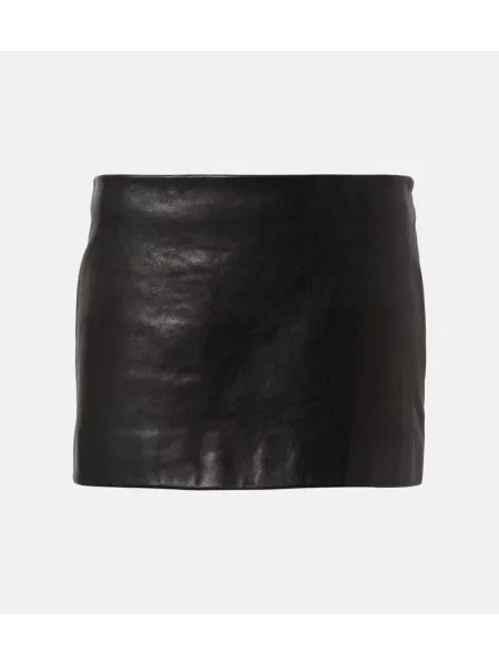 Fustă din piele Khaite negru