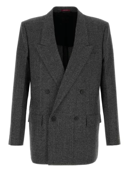 Sako s dvostrukim kopčanjem Gucci na dvostruko kopčanje siva