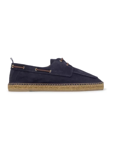 Espadryle Castaner skórzane niebieskie