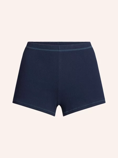Skims Pohodlné Domácí Šortky Cotton Rib navy tmavě modré
