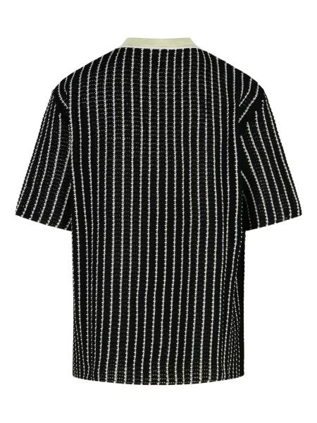Tricou Jil Sander cu dungi negru