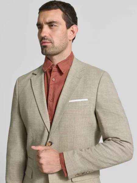 Marynarka na dwa o kroju slim fit z z patką model ‘OASIS’ Selected Homme