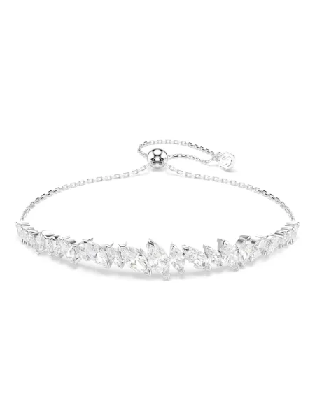 Swarovski bransoletka metalowa z cyrkonią MESMERA biała