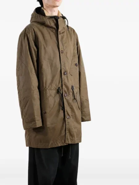 Palton Barbour cu glugă maro
