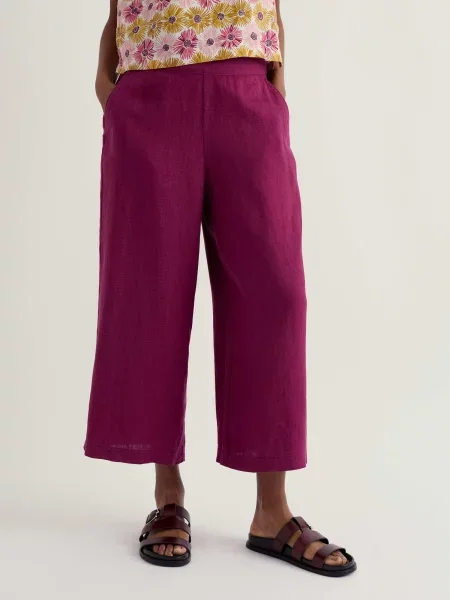 Seasalt Cornwall Pantaloni Merrivale închis roz