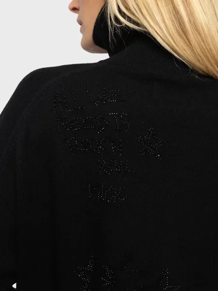 Кашемірова водолазка Zadig&voltaire для гольфу чорна
