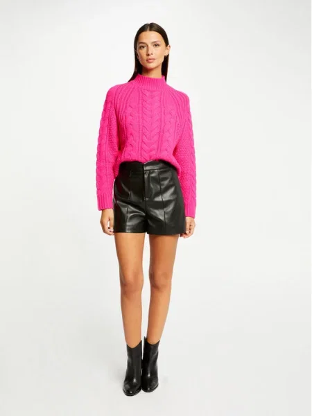 Morgan Bluză cu gât Straight Fit roz