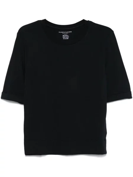 Tricou Majestic Filatures scurt albastru