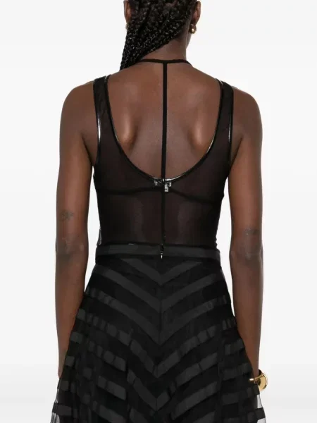 Body Elisabetta Franchi fără mâneci negru