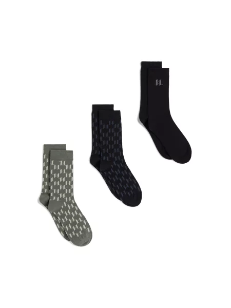 Karl Lagerfeld Nogavice Monogram-Socken – mešane barve črna