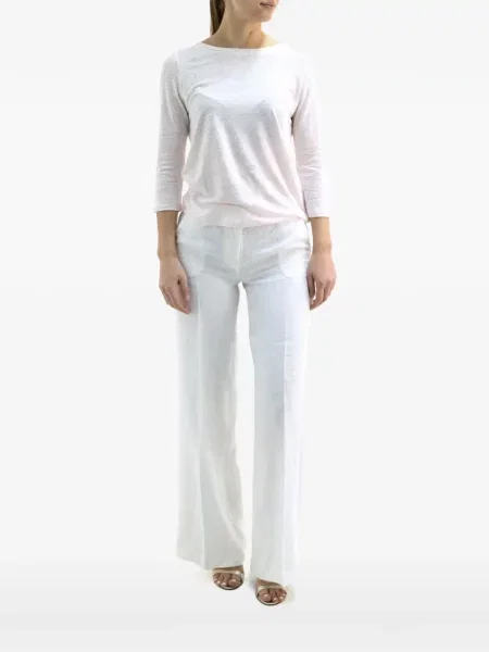 Tricou Majestic Filatures cu decolteu barcă roz