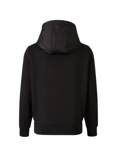 Ριγέ hoodie Moncler με αυτόγραφο μαύρο