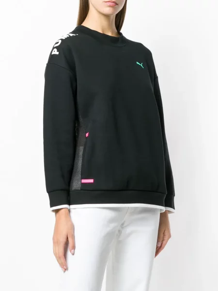 Hanorac crewneck Puma plasă negru