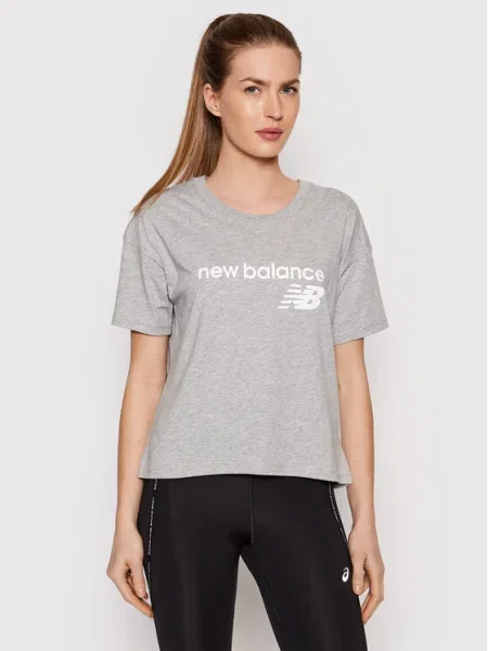 New Balance Tricou Stacked gri