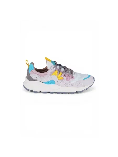 Sneakersy Flower Mountain zamszowe w kwiatki różowe