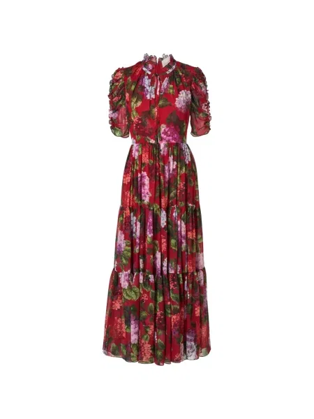Rochie Carolina Herrera cu imagine roșu