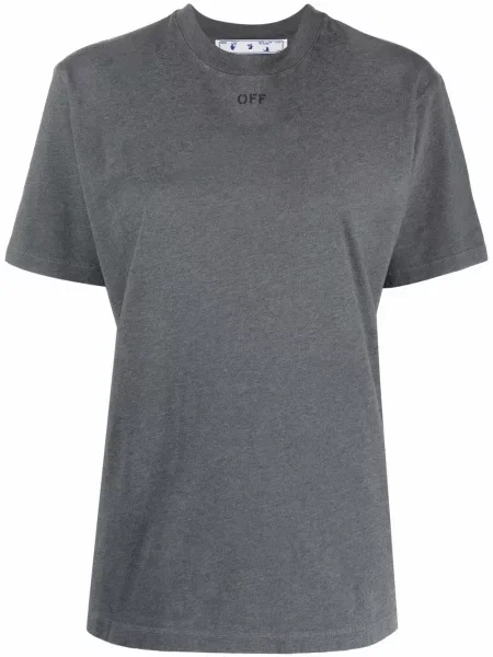 Tricou Off-white cu autograf alb