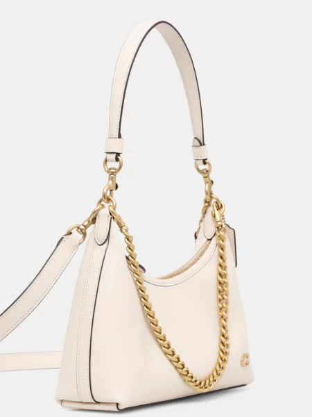 Шкіряна сумочка Coach Juliet бежевий