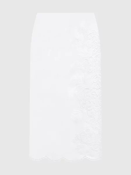 Спідниця FIFY з вишивкою бродері Max Mara біла