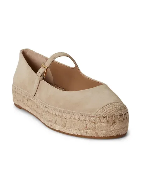 Lauren Ralph Lauren espadrilky dámske semišové Luize Mj béžová