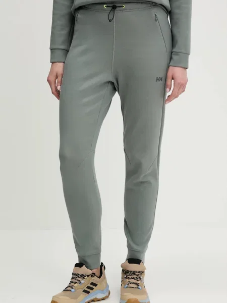 Спортен панталон Helly Hansen HP TECH с изчистен дизайн зелено