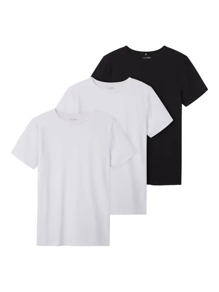 TWO SOON Tricou negru alb