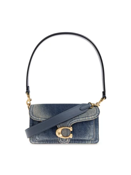 Torebka Coach skórzana niebieska