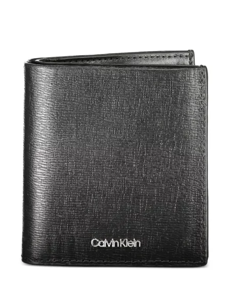 Bőr pénztárca Calvin Klein fekete