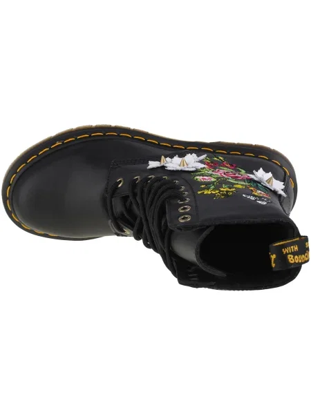 Pantofi Dr. Martens cu model floral negru