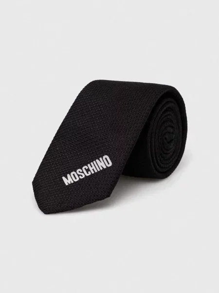 Шелковый галстук Moschino черный