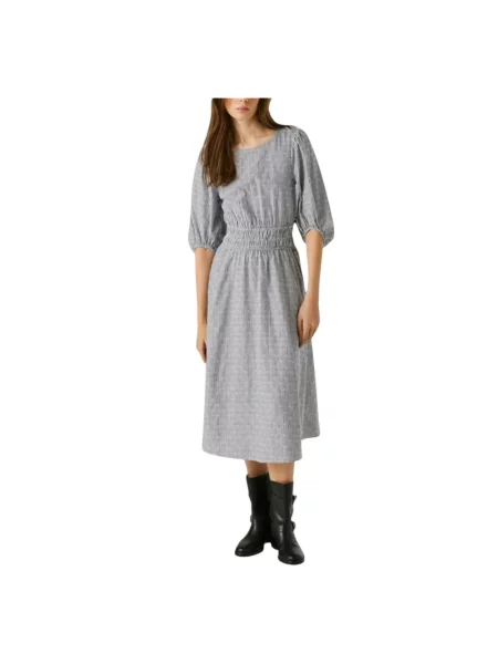 Sukienka jeansowa Pepe Jeans w paski niebieska