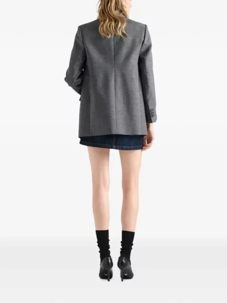 Fustă din denim Prada albastru