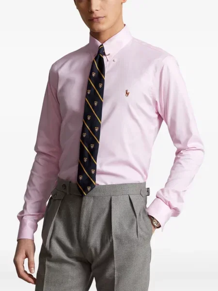 Boxeri Polo Ralph Lauren plisat cu broderie din piele gri