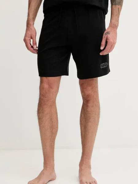 HUGO pyžamové šortky pánske SPRAY_SHORTS čierna