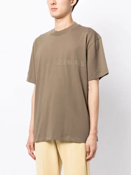 Тениска Fear Of God Essentials с кръгло деколте с апликация зелено