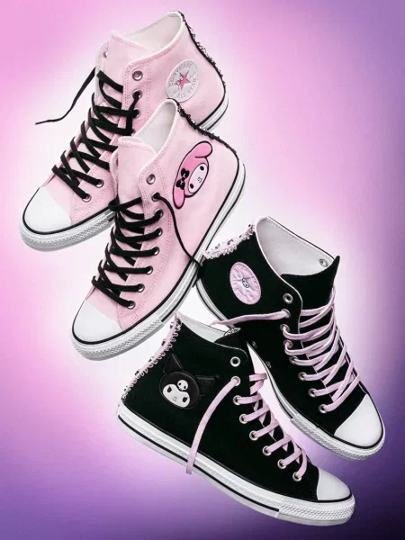 Converse x Hello Kitty Chuck Taylor All Star HI női tornacipők fekete