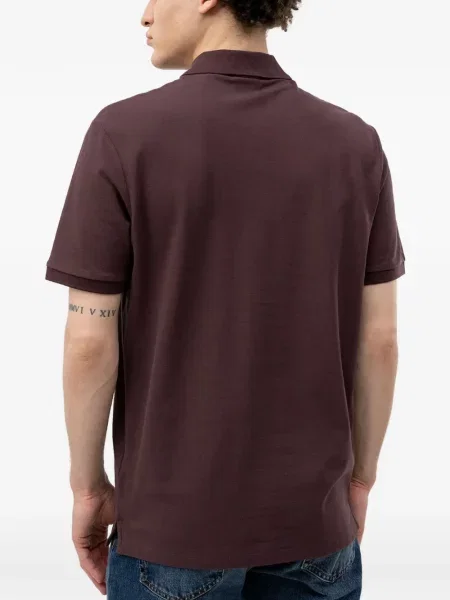 Tricou polo Hugo cu broderie maro