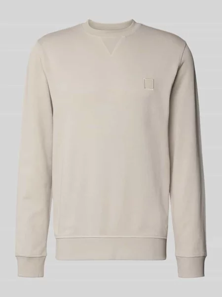 Bluza o kroju regular fit z czystej bawełny model ‘WESTART’ Boss Orange szara