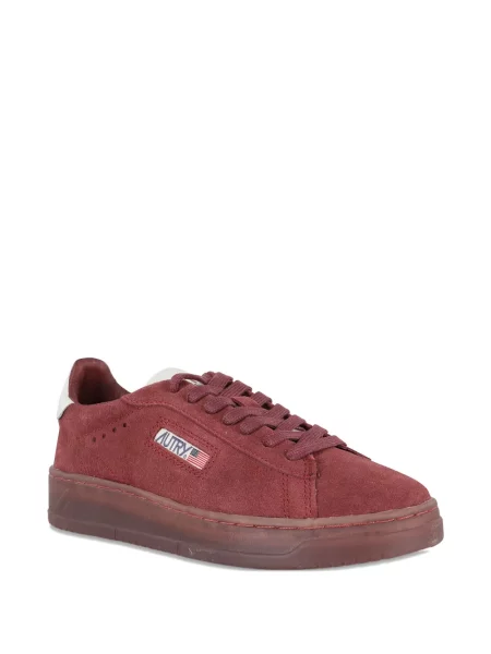 Sneakerși Autry din piele de căprioară roșu