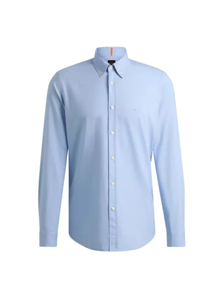 Boss Orange koszula regular z kołnierzykiem button-down niebieski