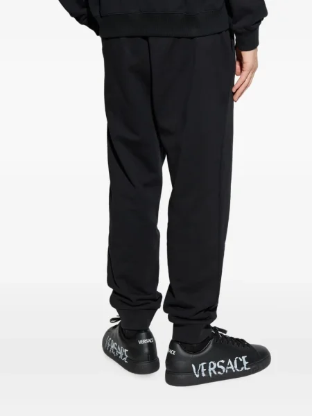 Pantaloni de trening Versace cu broderie negru