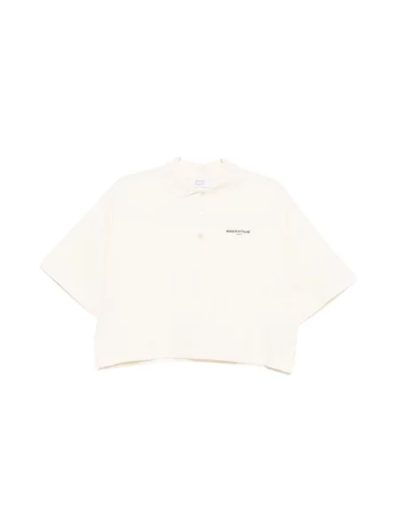 Koszulka polo Maison Kitsune beżowa